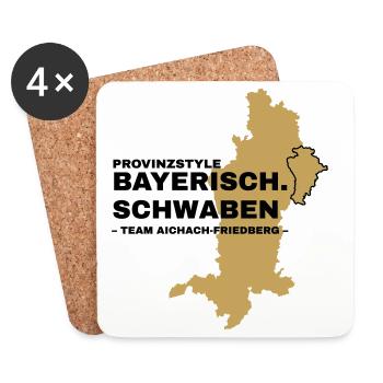 Souabe | AICHACH-FRIEDBERG - Dessous de verre (lot de 4) - blanc - Devant
