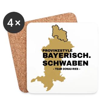 Schwaben | DONAU-RIES - Untersetzer (4er-Set) - Weiß - Vorne