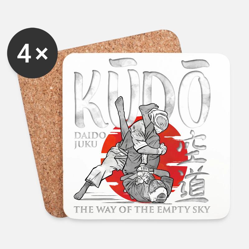 Kudo - Kampfsport - Untersetzer (4er-Set) - Weiß