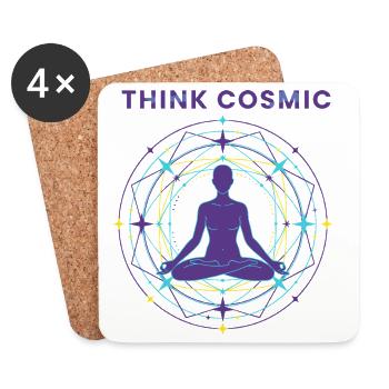 Kosmische Meditation - Untersetzer (4er-Set) - Weiß - Vorne