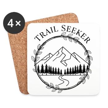 Trail Seeker – Nature Trail Edition - Coasters (set of 4) - white - Front