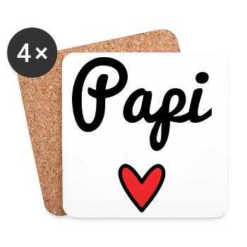 OPA. PAPA. VATERTAG. FROHER VATERTAG - Untersetzer (4er-Set) - Weiß - Vorne