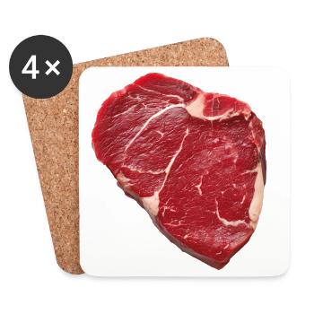 Steak - Untersetzer (4er-Set) - Weiß - Vorne
