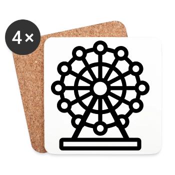 Ferris wheel - Coasters (set of 4) - white - Front
