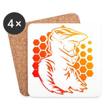 Motocross Graphics for Motocross - Coasters (set of 4) - white - Front