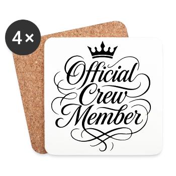 crew member - Coasters (set of 4) - white - Front
