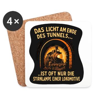 Light at the end of the tunnel - Coasters (set of 4) - white - Front
