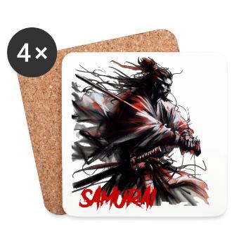 Samurai - Coasters (set of 4) - white - Front