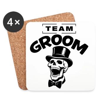 Team Groom Bachelor Party Jga Skeleton - Coasters (set of 4) - white - Front