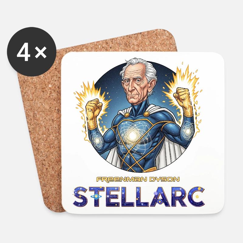 Stellarc Kosmischer Held - Untersetzer (4er-Set) - Weiß