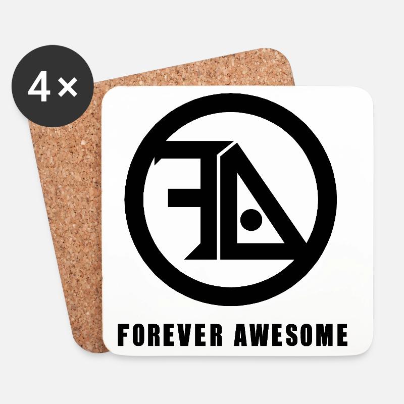 Forever Awesome Black - Untersetzer (4er-Set) - Weiß