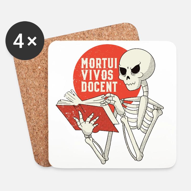 MORTUI VIVOS DOCENT - Untersetzer (4er-Set) - Weiß