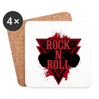 Rock´n´Roll - Untersetzer (4er-Set) - Weiß - Vorne