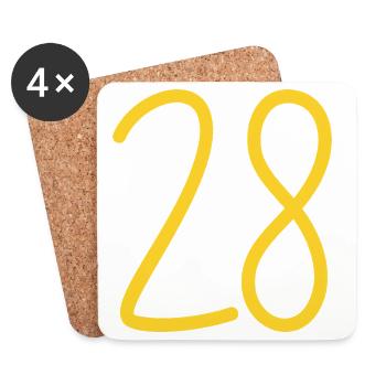 28 - Coasters (set of 4) - white - Front