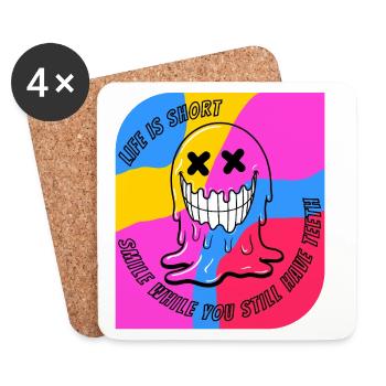 Life & Teeth.POP - Coasters (set of 4) - white - Front