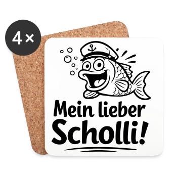 mein lieber scholli - Untersetzer (4er-Set) - Weiß - Vorne