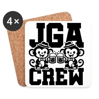 Jga Crew Junggesellenabschied Affe - Untersetzer (4er-Set) - Weiß - Vorne