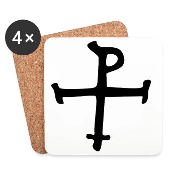Sigil Mystic Cross - Coasters (set of 4) - white - Front