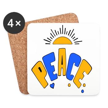 Peace - Coasters (set of 4) - white - Front