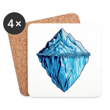 Der Eisberg, mehr als man denkt. - Coasters (set of 4) - white - Front