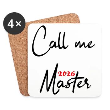 Master 2026 Graduation Graduation - Coasters (set of 4) - white - Front