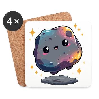 Kleiner Galaxie-Asteroid - Untersetzer (4er-Set) - Weiß - Vorne
