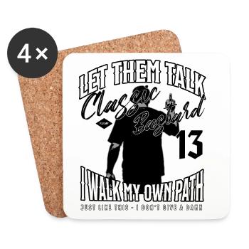Motorcyclists – Let Them Talk – Biker Design - Coasters (set of 4) - white - Front