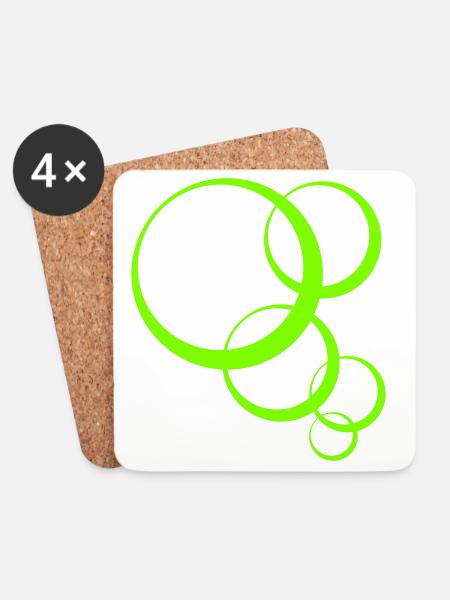 Bubbles - Coasters (set of 4) - white
