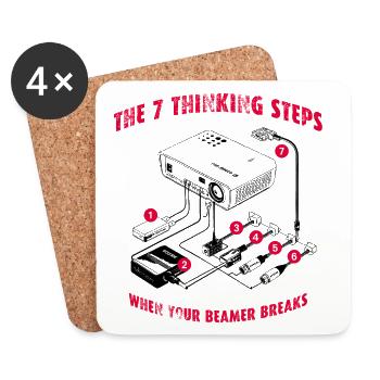 7 thinking steps when your Beamer breaks - Coasters (set of 4) - white - Front