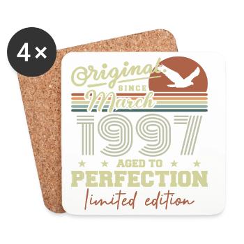 Birthday March 1997 - Coasters (set of 4) - white - Front
