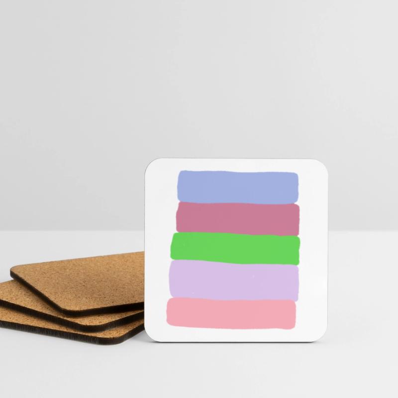 Pastellstreifen-Stack Untersetzer (4er-Set)