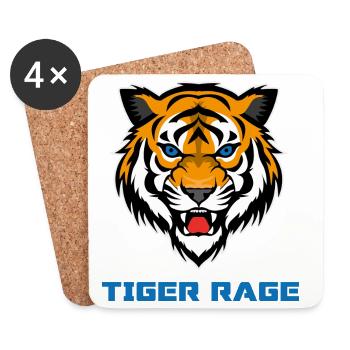 Tiger Gym Workout - Dessous de verre (lot de 4) - blanc - Devant