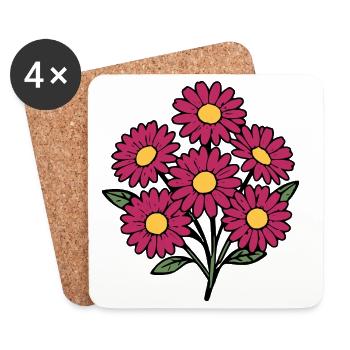 Cadeau pour la fête des mères : Idée de cadeau pour la fête des mères - Dessous de verre (lot de 4) - blanc - Devant