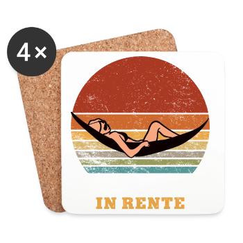 Hairdresser Pension Retirement Pensioner Hairdresser - Coasters (set of 4) - white - Front