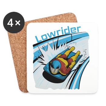 Lowrider Skeleton-Profi - Untersetzer (4er-Set) - Weiß - Vorne
