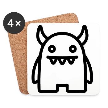 monster - Coasters (set of 4) - white - Front