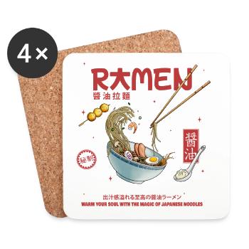 Ramen - Coasters (set of 4) - white - Front