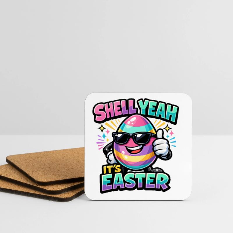 Shell Yeah It's Easter Ostern Spruch Hell yeah Untersetzer (4er-Set)