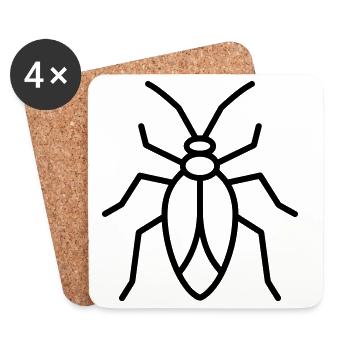 Aphid - Coasters (set of 4) - white - Front
