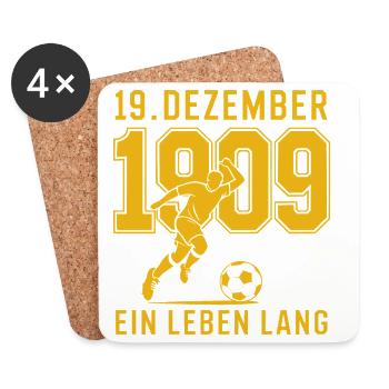 Dortmund 19. Dezember 1909 Fußball - Untersetzer (4er-Set) - Weiß - Vorne