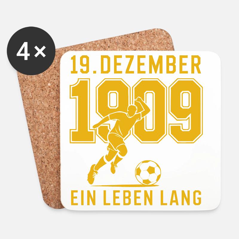 Dortmund 19. Dezember 1909 Fußball - Untersetzer (4er-Set) - Weiß