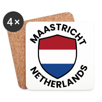 Maastricht Shield Netherlands Flag - Coasters (set of 4) - white - Front