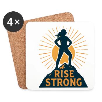 Rise Strong Sonnenaufgang Mut - Untersetzer (4er-Set) - Weiß - Vorne