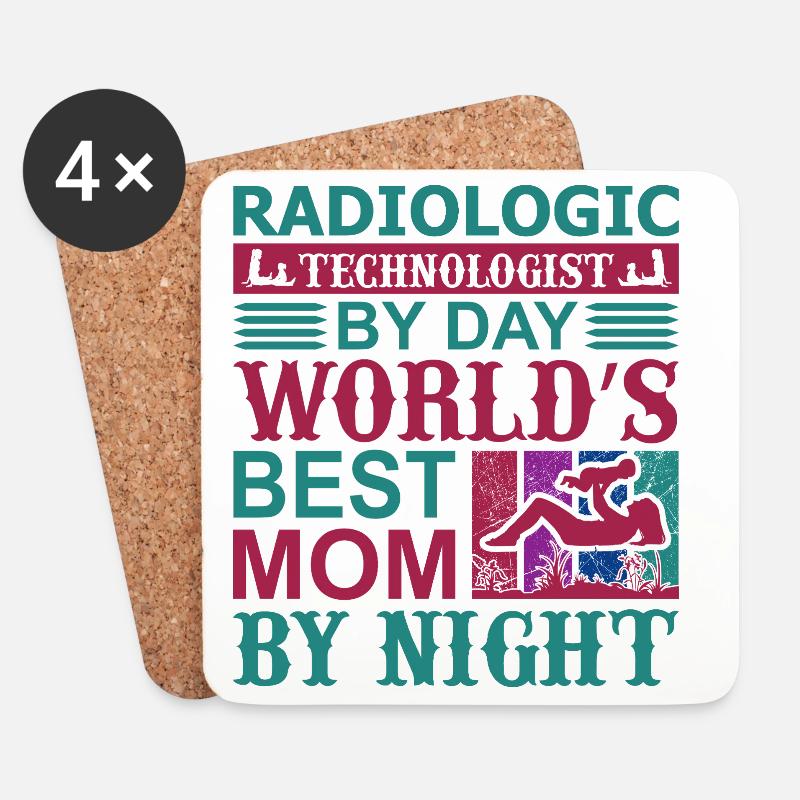 Radiologische Technologin von Tagesbester Mutter der Welt - Untersetzer (4er-Set) - Weiß