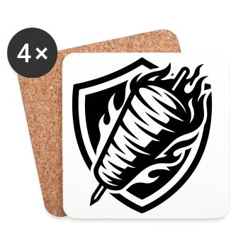 Döner Skewer Kebab - Coasters (set of 4) - white - Front