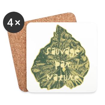 Sauvage par Nature - Dessous de verre (lot de 4) - blanc - Devant