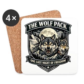 Wolfpack JGA: One Last Night of Freedom Emblem - Untersetzer (4er-Set) - Weiß - Vorne