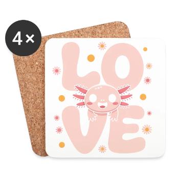 Pastel Love Kawaii Daisy Creature - Untersetzer (4er-Set) - Weiß - Vorne