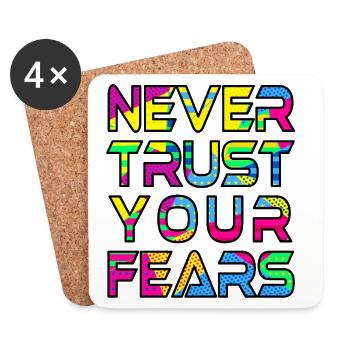 Never Fears B - Coasters (set of 4) - white - Front