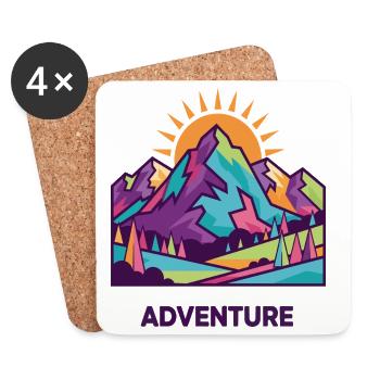Vivid Summit Adventure - Coasters (set of 4) - white - Front